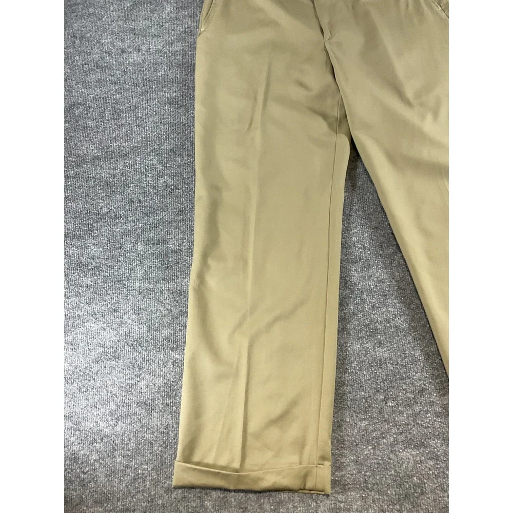 Eddie Bauer Ruston Fit Pants Mens 36 Wool Dress Khaki Slacks Business Casual Tai